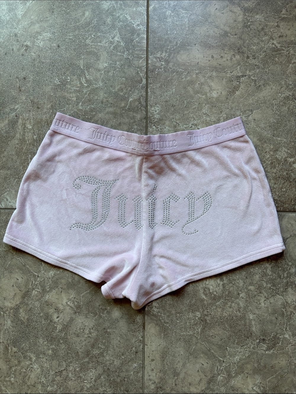 Juicy Couture pink embellished sleep shorts Size L